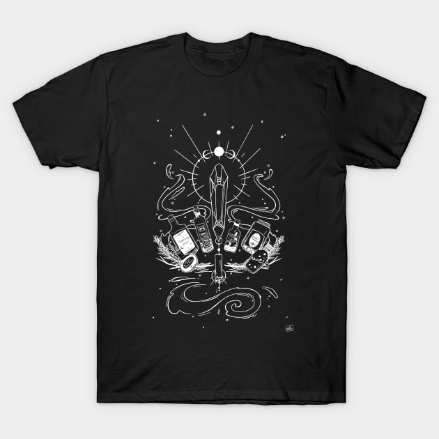 Crystal and potions T-Shirt by Cosmic Queers